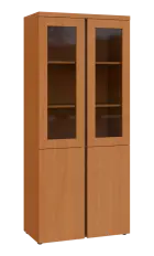 MHN 5 - 8DS kancelářská skříň, 4-dveřová/prosklená, 1820x800x400, buk royal